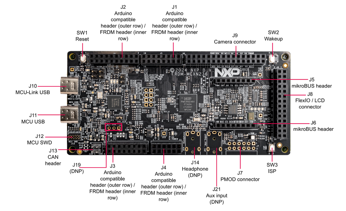 定位電路 - NXP Semiconductors FRDM-MCXN236 MCX N23x MCU開發板
